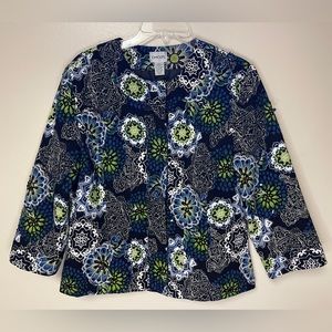 Chico's Women's Jacket Size 1 (M 8-10) Beads Colorful Pre-owned Excellent